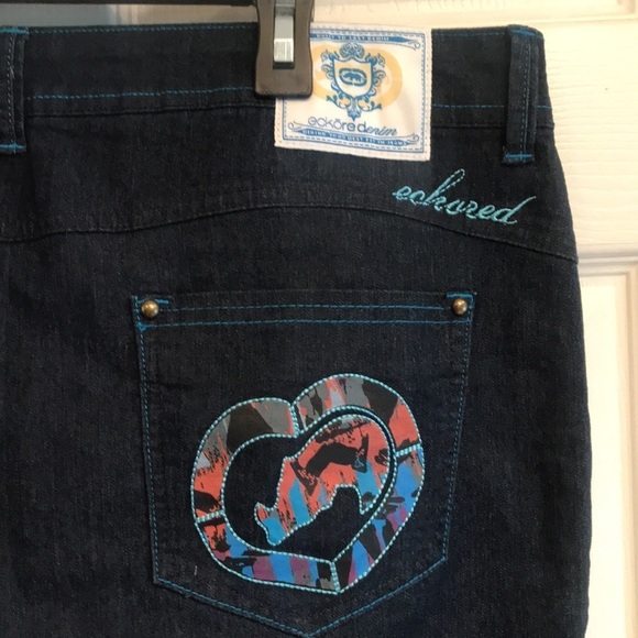 Eckored denim size 13/14 jeans w/ elastic @ cuffs - Picture 5 of 7